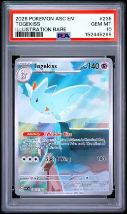 2026 POKEMON ASC EN-ASCENDED HEROES ILLUSTRATION RARE #235 TOGEKISS PSA 10 - Image 1