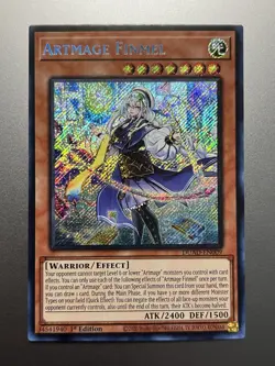 Yugioh - Artmage Finmel Secret Rare DUAD-EN009, Near Mint, 1st Edition - Image 1