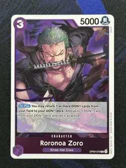 Roronoa Zoro - OP09-076 Foil One Piece Card Game English - Image 1