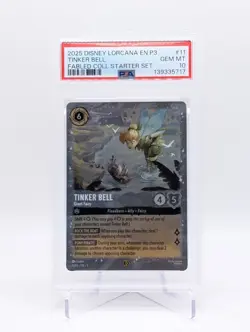 2025 Disney Lorcana EN Tinker Bell 11/P3 Fabled Collection Starter PSA 10 BC0124 - Image 1