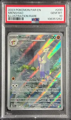 Pokemon Card Mienshao 200/182 Illustration Rare PSA 10 Par En-paradox Rift - Image 1