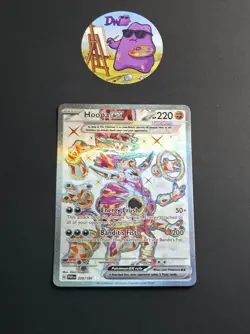 Pokemon TCG Hoopa 226/182 - Paradox Rift Full Art Card - Image 1