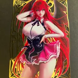 Goddess Story Gold METAL Card - Maiden Party - Serial Number #/200! - Rias DXD - Image 1