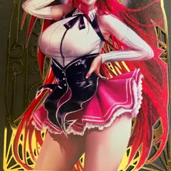 Goddess Story Gold METAL Card - Maiden Party - Serial Number #/200! - Rias DXD - Image 2