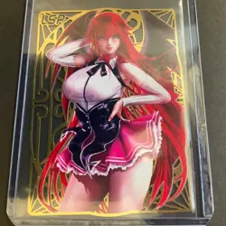 Goddess Story Gold METAL Card - Maiden Party - Serial Number #/200! - Rias DXD - Image 5