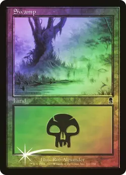 Odyssey MTG FOIL Swamp (#341) Magic - Image 1