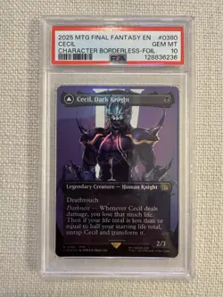 Cecil Dark Knight/Redeemed Paladin MTG Final Fantasy Borderless Foil 0380 PSA 10 - Image 1