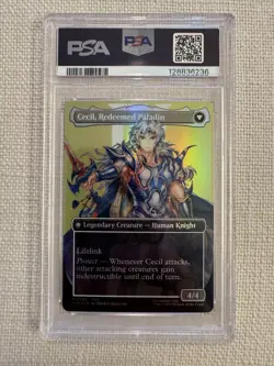 Cecil Dark Knight/Redeemed Paladin MTG Final Fantasy Borderless Foil 0380 PSA 10 - Image 2