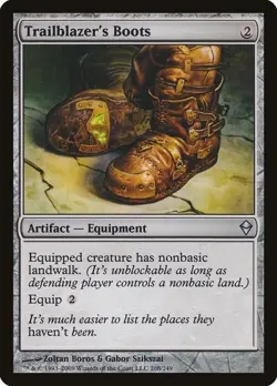 Trailblazer's Boots #208 Zendikar ZEN Magic MTG Magic MP Moderately Played - Image 1