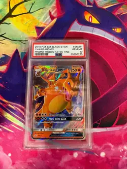 Charizard GX SM211 Hidden Fates Tin Promo English PSA Graded 10 Pokemon TCG - Image 1