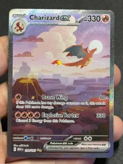 Pokemon 151 Charizard Ex / Glurak 199/165 Special Illustration Rare English NM - Image 3
