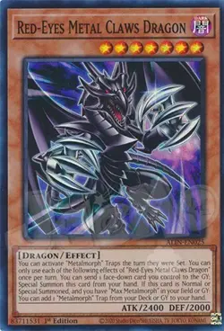 Yugioh - Red-Eyes Metal Claws Dragon - 1st Edition Super Rare NM - Free Holo - Image 1
