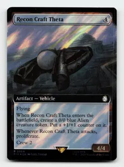 Recon Craft Theta (Extended Art) (Surge Foil) Fallout Magic The Gathering Card - Image 1