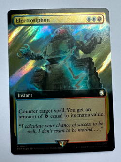 MTG Electrosiphon (Extended Art Surge 942) FOIL Fallout MINT Magic The Gathering - Image 1