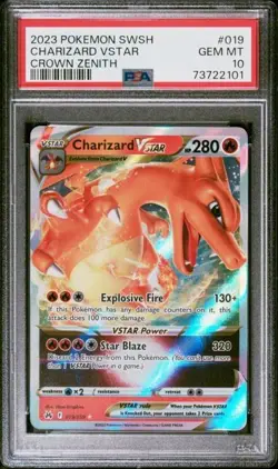 2023 Pokemon Crown Zenith Charizard VSTAR #019/159 PSA 10 GEM MINT MD40 - Image 1