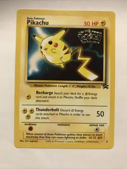 WOTC Black Star Pikachu Gold Lightning Bolt Stamp Movie Promo #4 Pokemon - Image 1