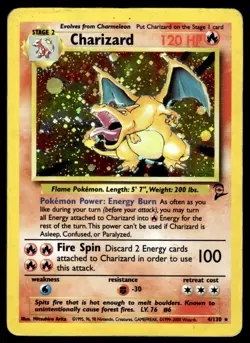 Pokemon TCG Base Set 2 #4/130 Charizard DMG - Image 1