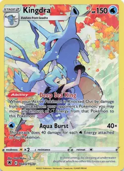 Pokemon - Kingdra (Holofoil) TG03/TG30 SWSH10: Astral Radiance Trainer Gallery - Image 1