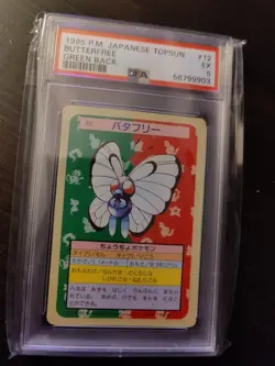 PSA Graded 1995 Pokemon Japanese Topsun Butterfree Green Back EX 5 - Image 1