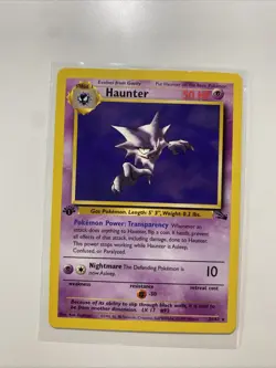 Haunter 21/62 Fossil Regular Non Holo 1st Edition Pokemon WOTC LP/NM - Image 1