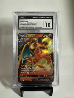 2022 POKEMON JAPANESE CHARIZARD V HOLO 013/172 VSTAR UNIVERSE CGC 10 PT - Image 1