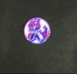 1x Mewtwo V Jumbo Coin Pokemon TCG Mewtwo V Battle Deck Exclusive Coin - Image 1
