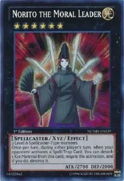 *** NORITO THE MORAL LEADER *** 1ST EDITION NUMH-EN039 SECRET RARE (NM) YUGIOH! - Image 1
