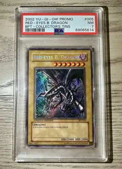 Yu-Gi-Oh Collectors Tins Red-Eyes B. Dragon 2002 BPT-005 Limited Edition PSA 7 - Image 1