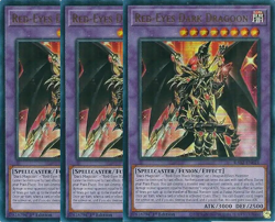 Yu-Gi-Oh! 3x Red-Eyes Dark Dragoon RA02-EN021 Ultra Rare Playset - Image 1