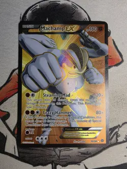 Machamp EX 90/98 2015 Pokemon Ancient Origins Ultra Rare Full Art MP Holo Card - Image 1
