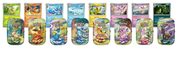 Pokemon Prismatic Evolutions 8 Mini-Tins w Promo Cards Costco IN HAND - Image 1