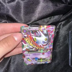 Pokemon TCG Mega M Gengar EX Black Star Promo Shiny Holo Card XY166 - Image 1