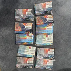 EMPTY Pokemon Sun & Moon Cosmic Eclipse Pack Sleeve Complete Set of 11 Art Set - Image 2