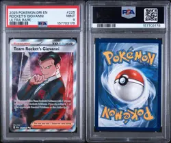 2025 POKEMON DRI EN-DESTINED RIVALS ULTRA RARE #225 TEAM ROCKET'S GIOVANNI PSA 9 - Image 3