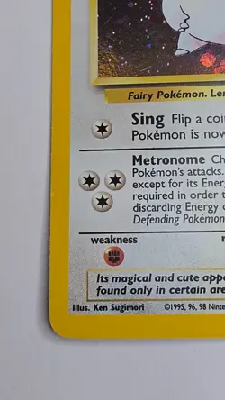 1999 Pokemon Game Clefairy 6/130 Holo Base Set 2 WOTC Wizards Rare Vintage - Image 2