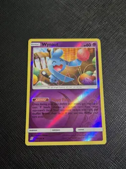 Pokemon TCG Unified Minds Wynaut 77/236 Reverse Holo LP - Image 1