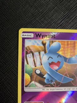 Pokemon TCG Unified Minds Wynaut 77/236 Reverse Holo LP - Image 3