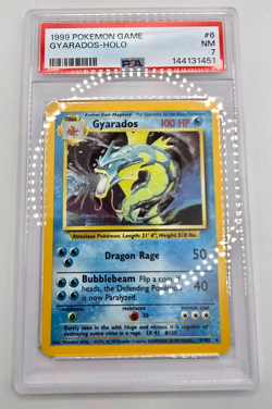 1999 POKEMON BASE SET UNLIMITED GYARADOS 6 HOLO NEAR MINT NM WOTC FRESH PSA 7 - Image 1