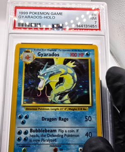 1999 POKEMON BASE SET UNLIMITED GYARADOS 6 HOLO NEAR MINT NM WOTC FRESH PSA 7 - Image 2
