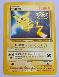 Pikachu #4 - 1999 WB Kids Black Star Promo Non-Holo Rare - Pokemon TCG - Image 1