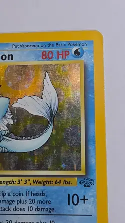 Vaporeon 12/64 Holo Rare Jungle Pokemon Unlimited Holo - Image 4