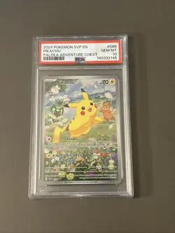 Pokemon TCG: 2024 Pikachu 088 Scarlet & Violet Promo Holo PSA 10 - Image 1