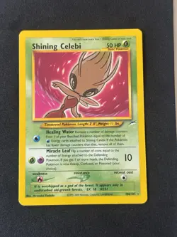 Pokemon TCG Shining Celebi Neo Destiny 106 Holo Unlimited Shiny Holo Rare LP - Image 1