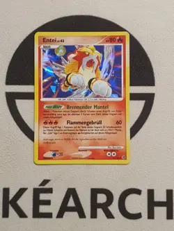 Pokemon Karte Entei Lv.43 4/132 Cracked Ice Holo Deutsch Ratselhafte Wunder NM - Image 2