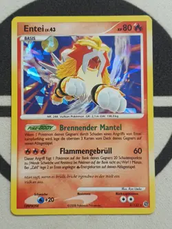 Pokemon Karte Entei Lv.43 4/132 Cracked Ice Holo Deutsch Ratselhafte Wunder NM - Image 3