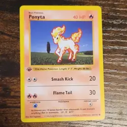 The Pokemon Company Ponyta 1st Edition Base Set Shadowless 060/102 40 HP English - Image 1