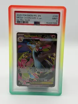 The Pokemon Company Mega Charizard X ex 109/094 PFL EN Holo Ultra Rare PSA 9 - Image 1