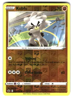 Kubfu 093/198 Common Chilling Reign Pokemon Reverse Holo Lightly Played - Image 1