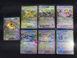 Pokemon TCG Prismatic Eeveelutions Double Rare Ex Lot - 7 Card Lot - NM - Image 1