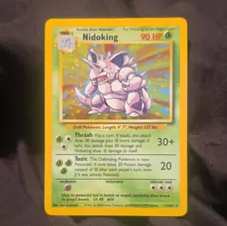 Pokemon Nidoking Base Set Holo Rare 11/102 English 90 HP Unlimited 1999 - Image 1